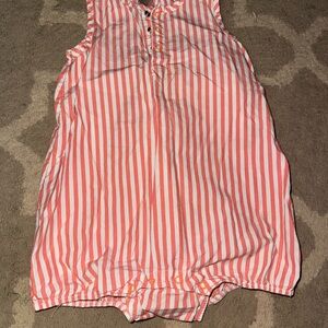 Primary Pink and White Striped Bodysuit